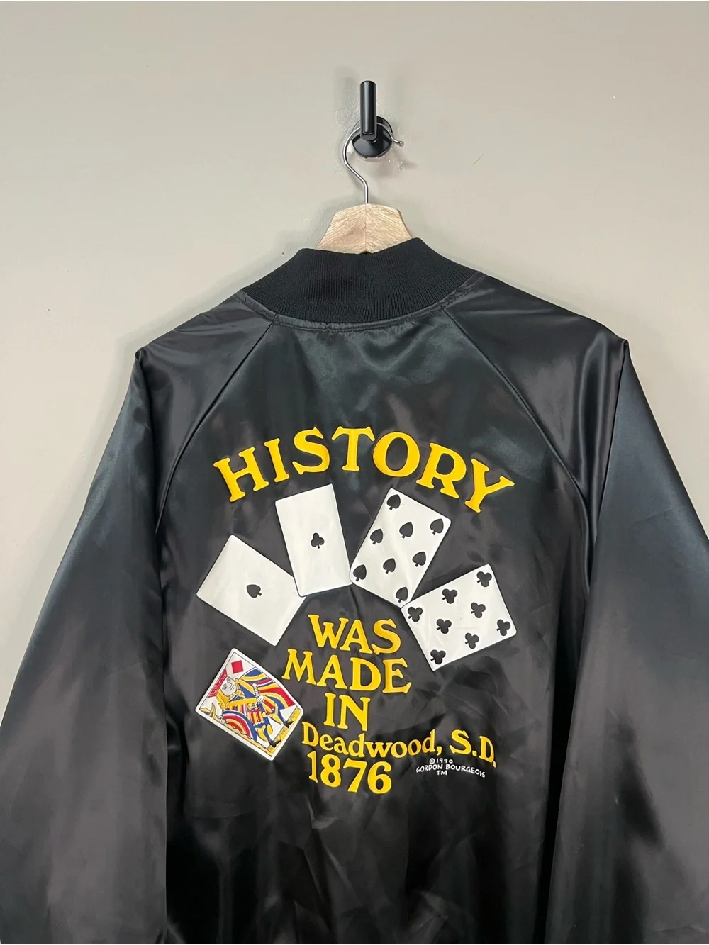 Vintage 90s Poker Satin Jacket - Picture 2 of 4